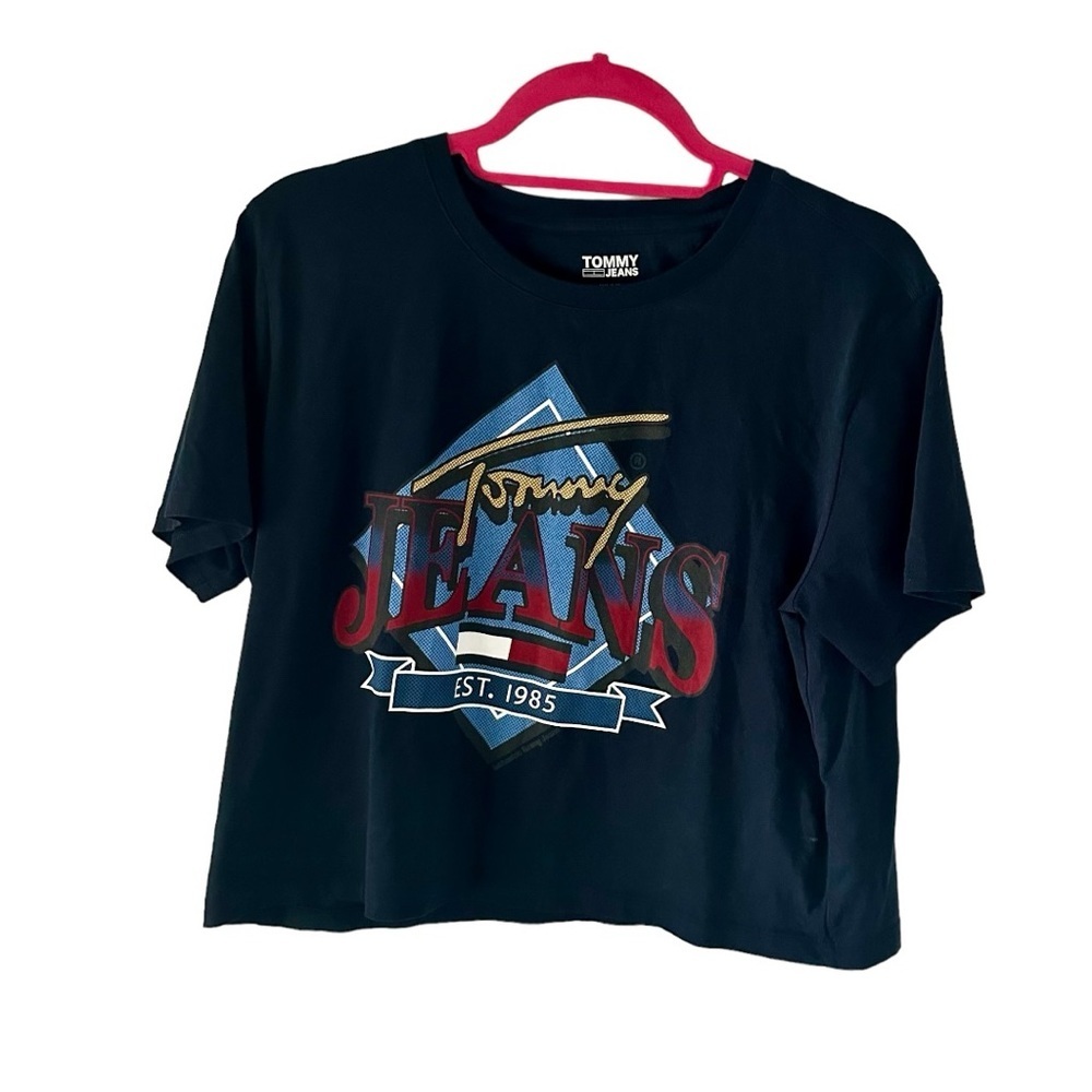 Tommy Hilfiger Jeans Women’s Tops T Shirt Black & Blue Size S